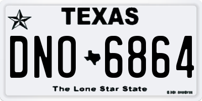 TX license plate DNO6864