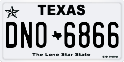 TX license plate DNO6866
