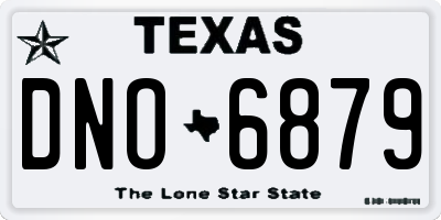 TX license plate DNO6879