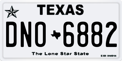 TX license plate DNO6882