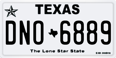 TX license plate DNO6889