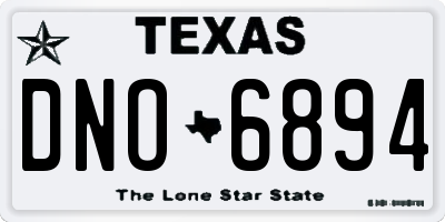 TX license plate DNO6894