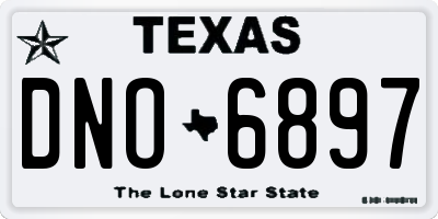 TX license plate DNO6897