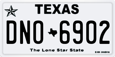 TX license plate DNO6902