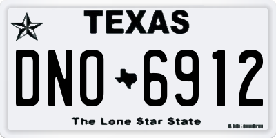TX license plate DNO6912