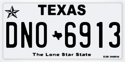 TX license plate DNO6913