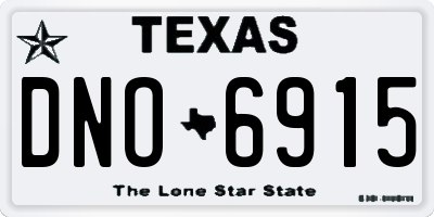TX license plate DNO6915