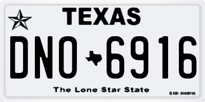 TX license plate DNO6916
