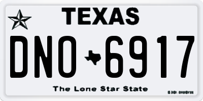 TX license plate DNO6917