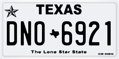 TX license plate DNO6921