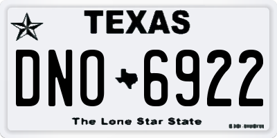 TX license plate DNO6922