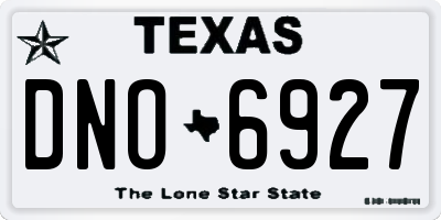 TX license plate DNO6927