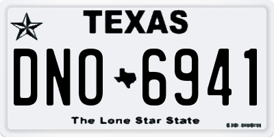 TX license plate DNO6941
