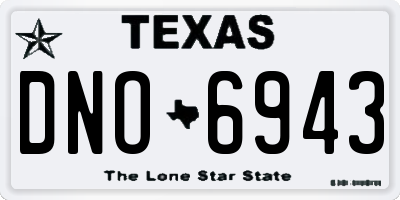 TX license plate DNO6943
