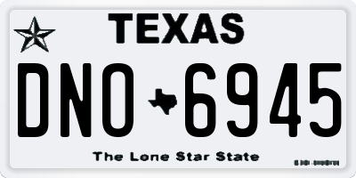 TX license plate DNO6945