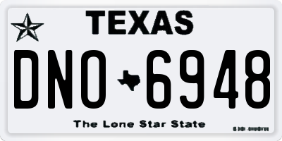 TX license plate DNO6948