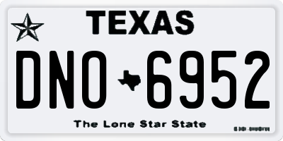 TX license plate DNO6952