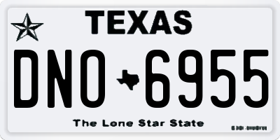 TX license plate DNO6955