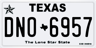 TX license plate DNO6957