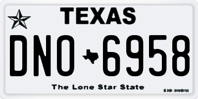 TX license plate DNO6958