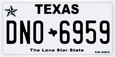 TX license plate DNO6959