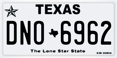 TX license plate DNO6962