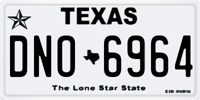 TX license plate DNO6964