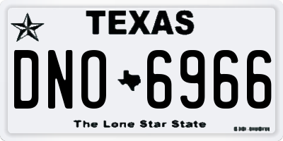 TX license plate DNO6966