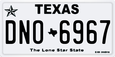 TX license plate DNO6967