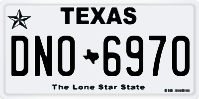 TX license plate DNO6970
