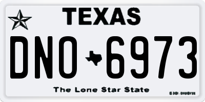 TX license plate DNO6973