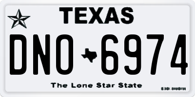 TX license plate DNO6974