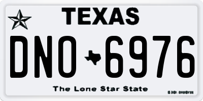 TX license plate DNO6976