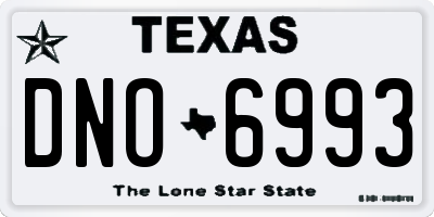 TX license plate DNO6993