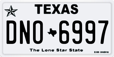 TX license plate DNO6997