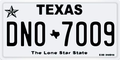 TX license plate DNO7009