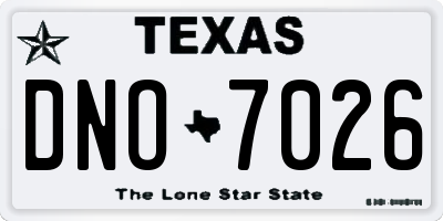 TX license plate DNO7026