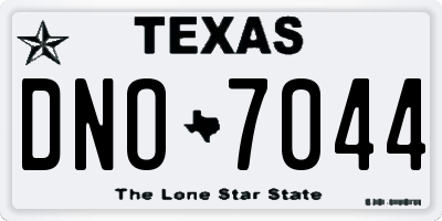 TX license plate DNO7044