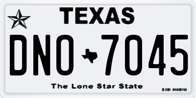 TX license plate DNO7045
