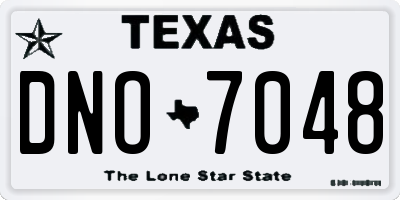 TX license plate DNO7048