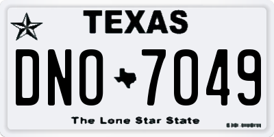 TX license plate DNO7049