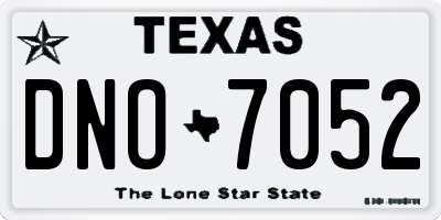 TX license plate DNO7052