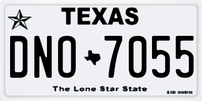TX license plate DNO7055