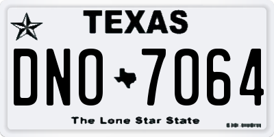 TX license plate DNO7064