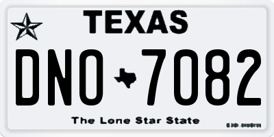 TX license plate DNO7082