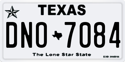 TX license plate DNO7084