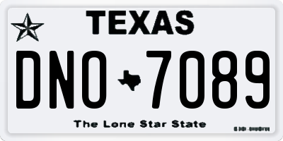 TX license plate DNO7089