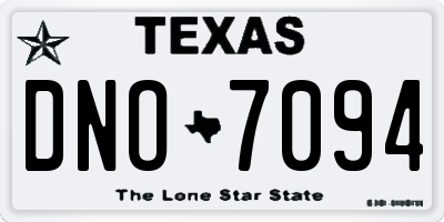 TX license plate DNO7094