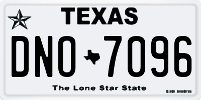 TX license plate DNO7096