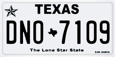 TX license plate DNO7109